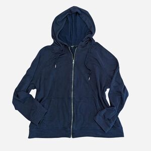 Quince Dark Blue Women's Zip-Up Hoodie